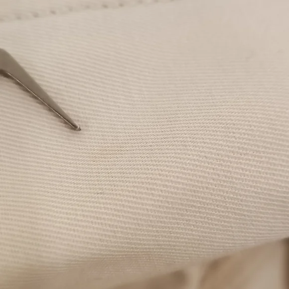 GAP Womens LG 100% Cotton Cream Colored Denim Utility Jacket Classic Rodeo - Picture 8 of 8